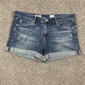 AG Jeans Shorts Womens 32 Blue Denim The Hailey Ex Boyfriend Roll Up USA Made